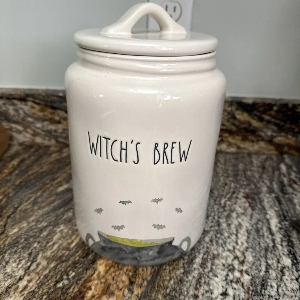 Rae Dunn Halloween Witch's Brew Canister 8.5
